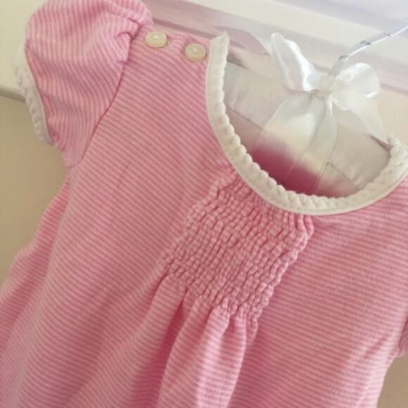 Ralph Lauren Pink & White Stripe Romper 3 Months - Picture 3 of 3